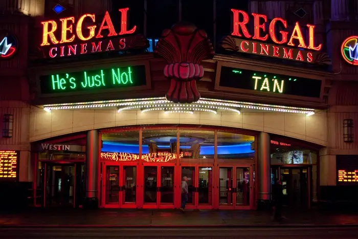 A photo of Regal Cinemas theater in Times Square